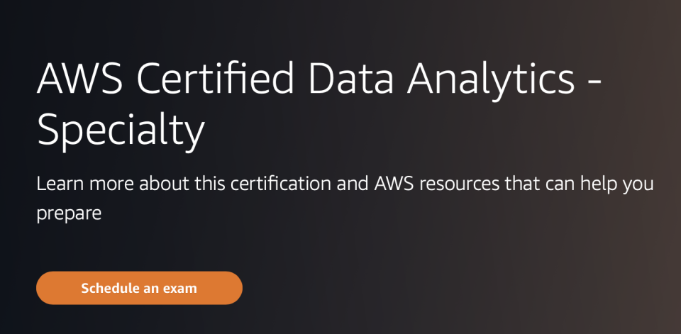 Amazon AWS Certified Data Analytics