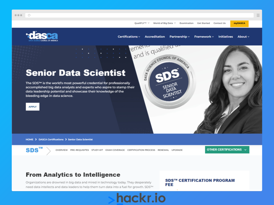 [DASCA] Senior Data Scientist (SDS)