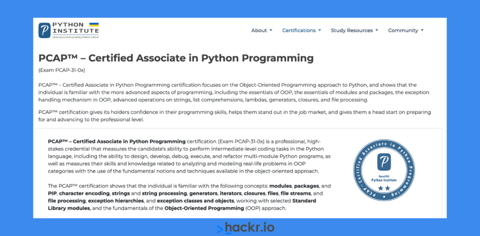 [Python Institute] PCAP: Certified Associate in Python Programming