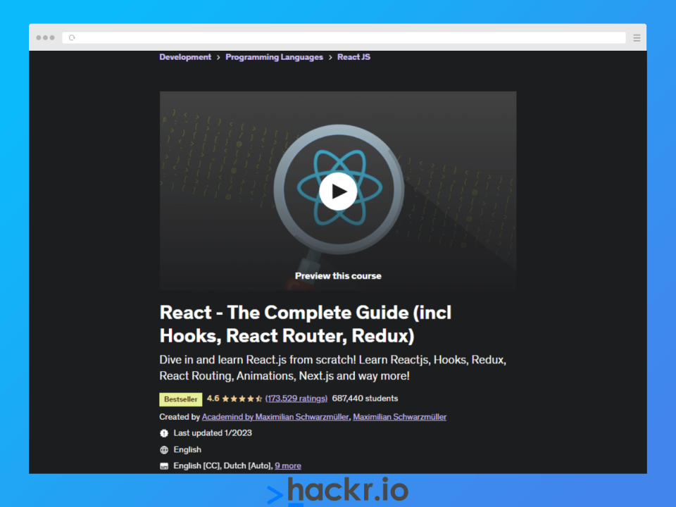 Learn React with this complete guide, recently updated in November 2022.
