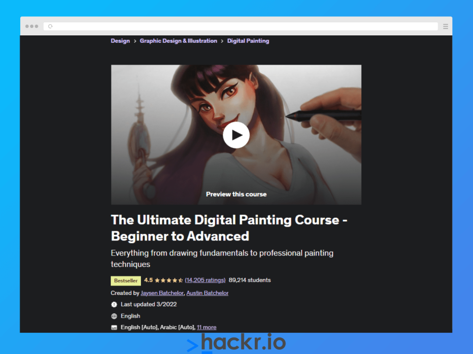 Jump straight into digital art with The Ultimate Digital Painting Course.
