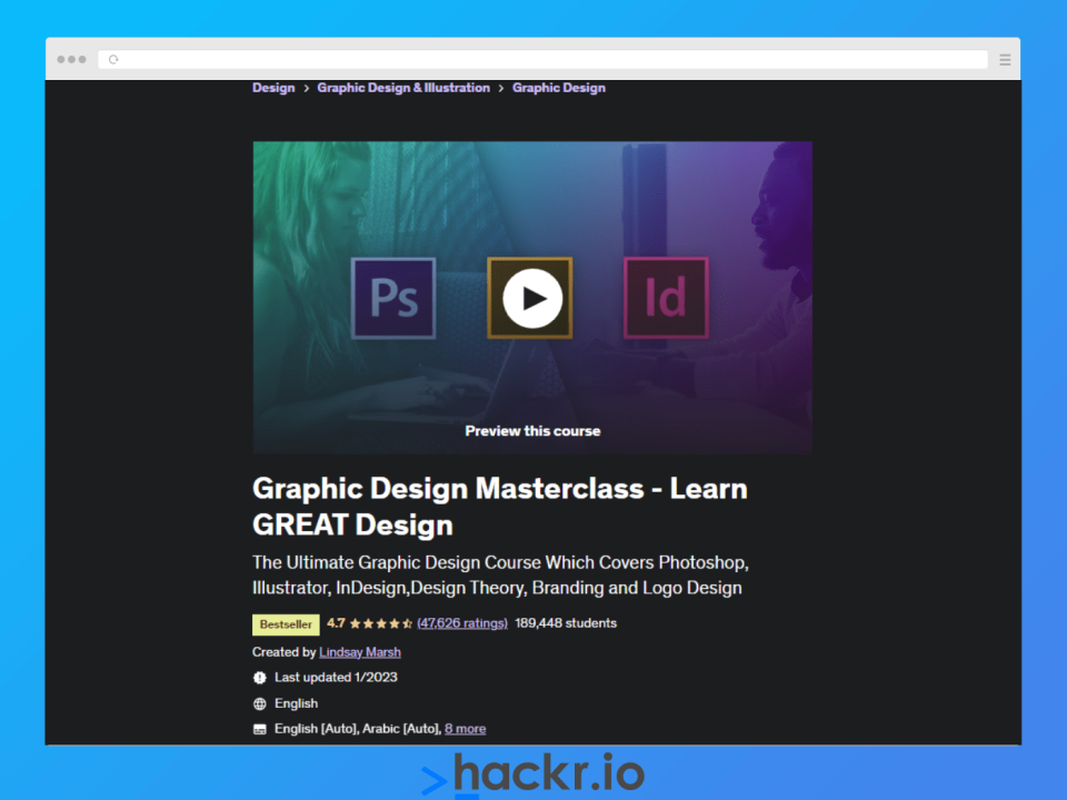 Learn the basics of graphic design with this in-depth Graphic Design Masterclass.