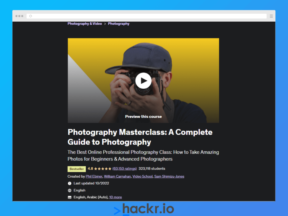 Photography Masterclass recently received an update.
