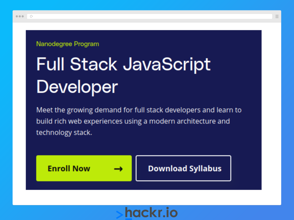 Full Stack JavaScript Developer Nanodegree