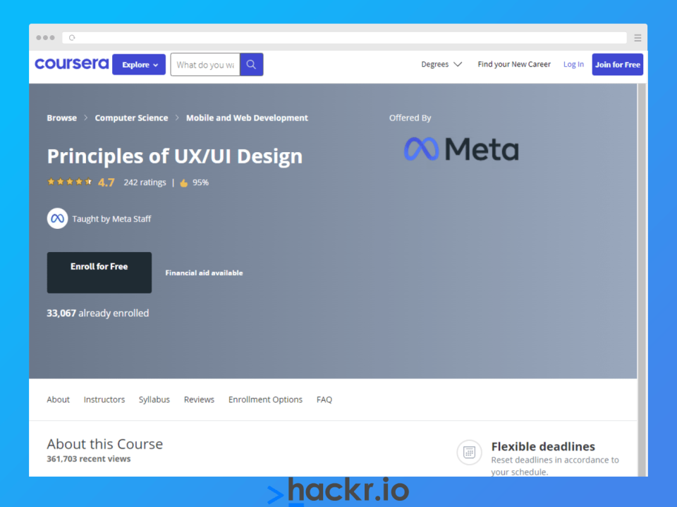 Principles of UX/UI Design by Meta