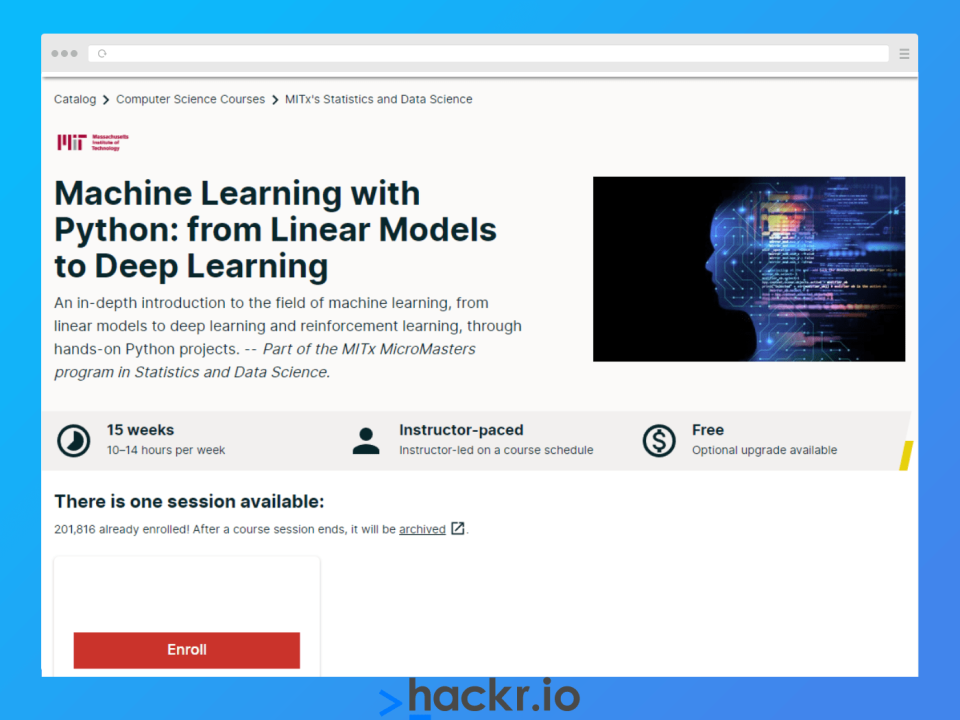 Machine Learning with Python: from Linear Models to Deep Learning
