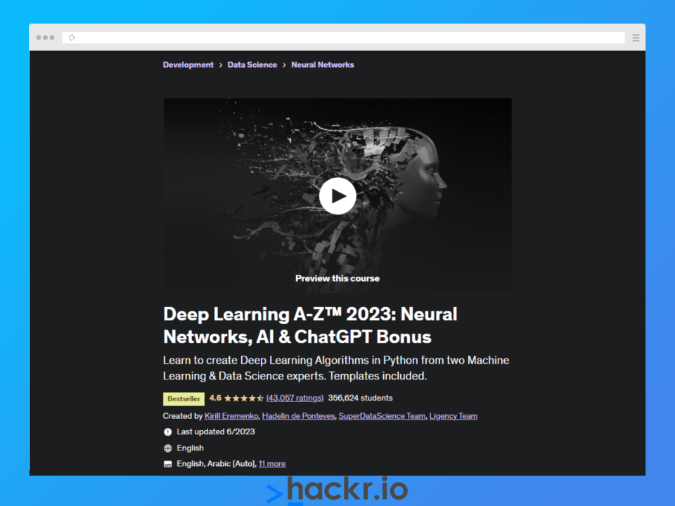 Deep Learning A-Z: Hands-On Artificial Neural Networks 