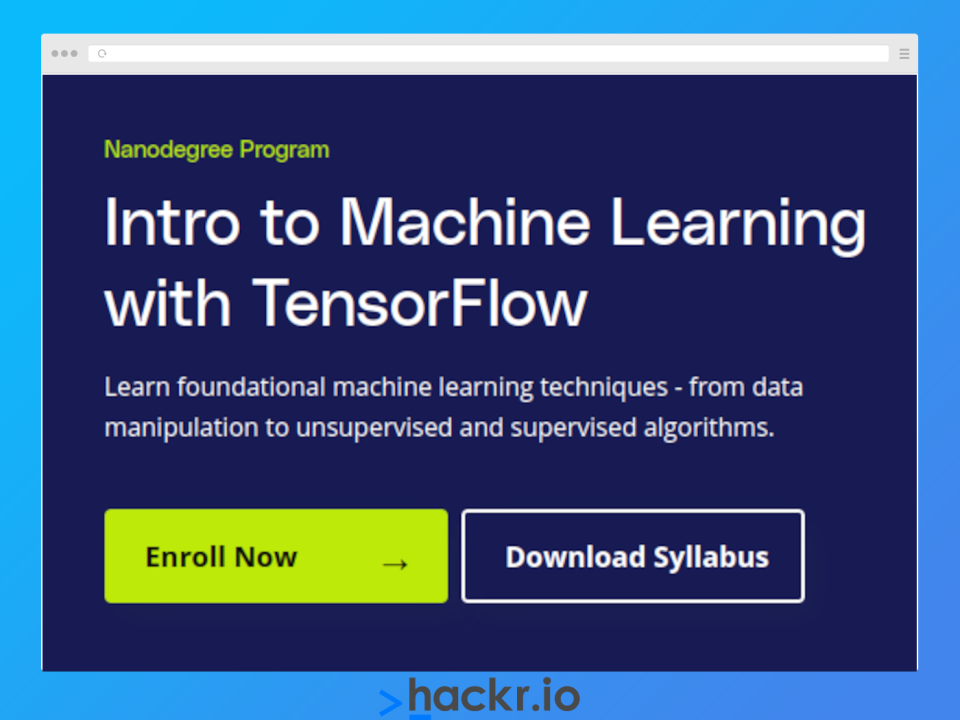 [Udacity] Intro to Machine Learning with TensorFlow